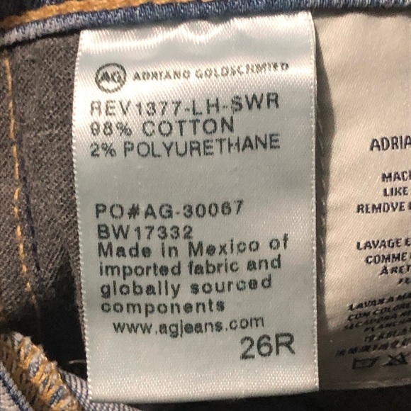 AG Adriano Goldschmied Jeans Women's 26 The Stevie Ankle Slim Straight Frayed - Picture 4 of 7